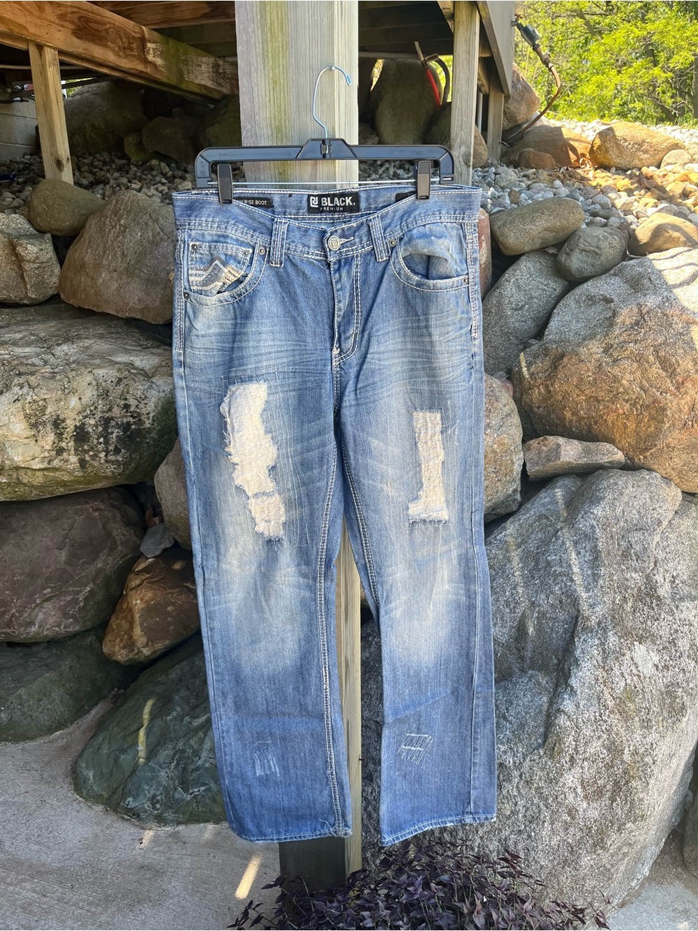Black Premium 32/32 Low Rise Boot Jeans